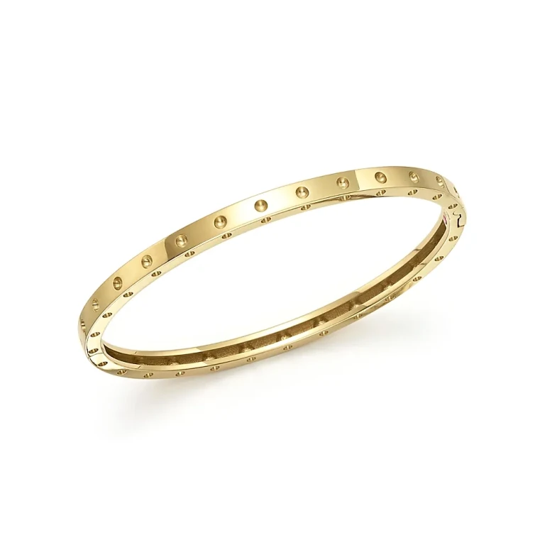 Roberto Coin 18K Yellow Gold Symphony Dotted Hinged Bracelet