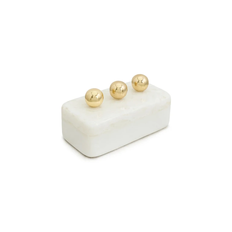 Jonathan Adler Fontana Box White/Gold One Size