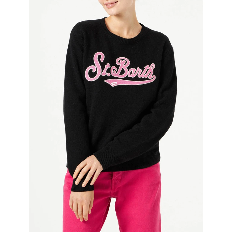 MC2 Saint Barth Woman Sweater With Saint Barth Terry Logo
