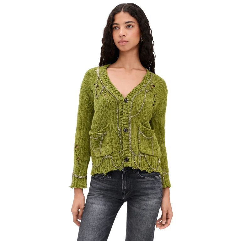 R13 보이 가디건 라이트 그린 S