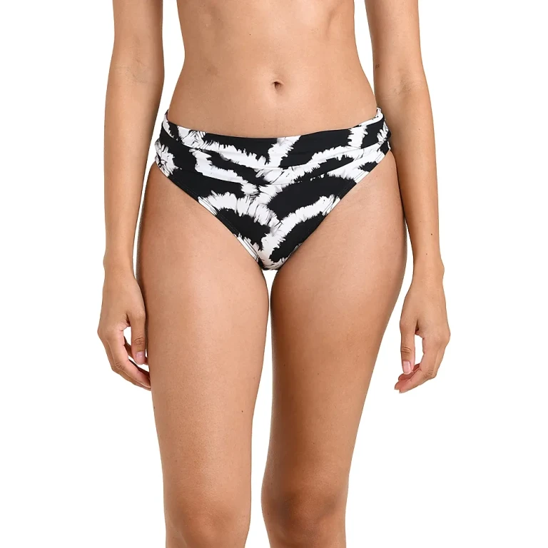 La Blanca Woven Shadows Shirred Band Hipster Bikini Bottom