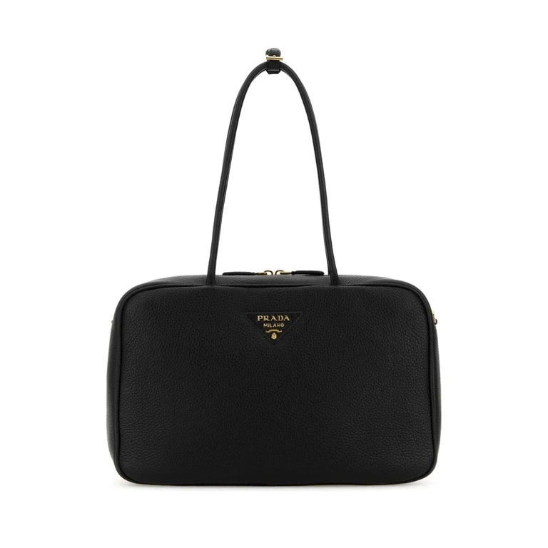Prada Black Leather Shoulder Bag Nero 1 Borse A Mano - Women