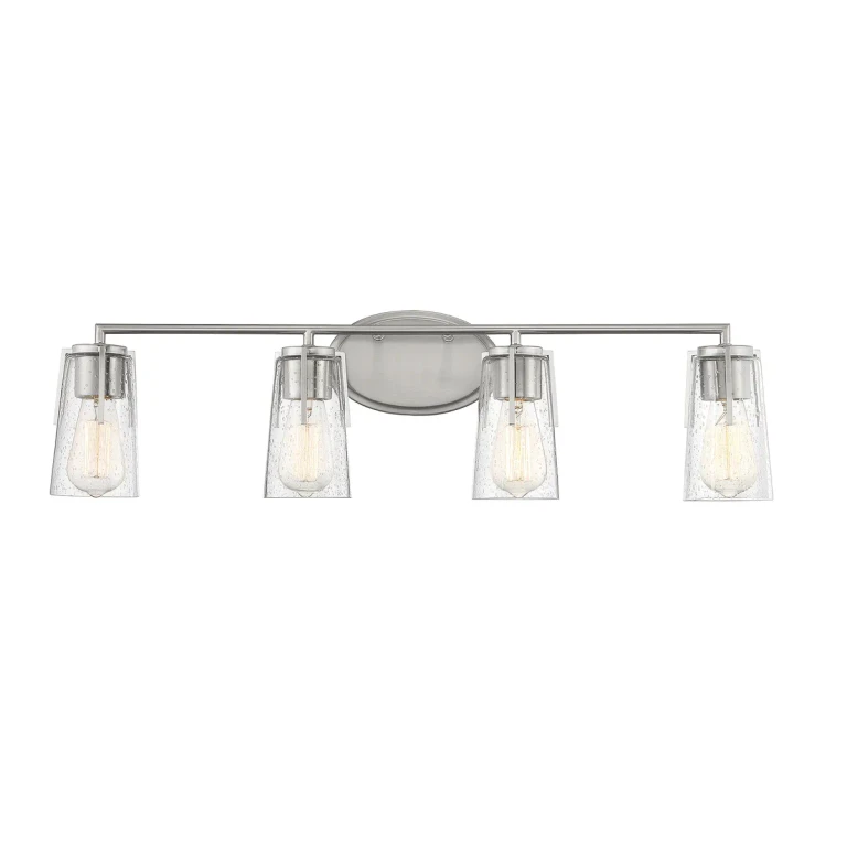 Savoy House Sacremento 4-Light Bathroom Vanity Light in Satin Nickel - 8-7045-4-SN