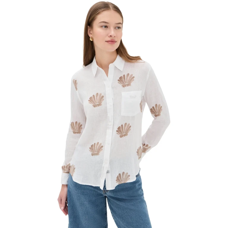 RAILS Charli Shirt Taupe Seashells L