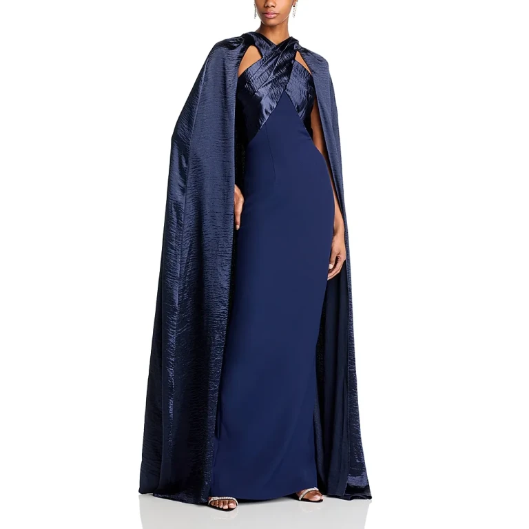 Safiyaa Alara Column Gown & Cape