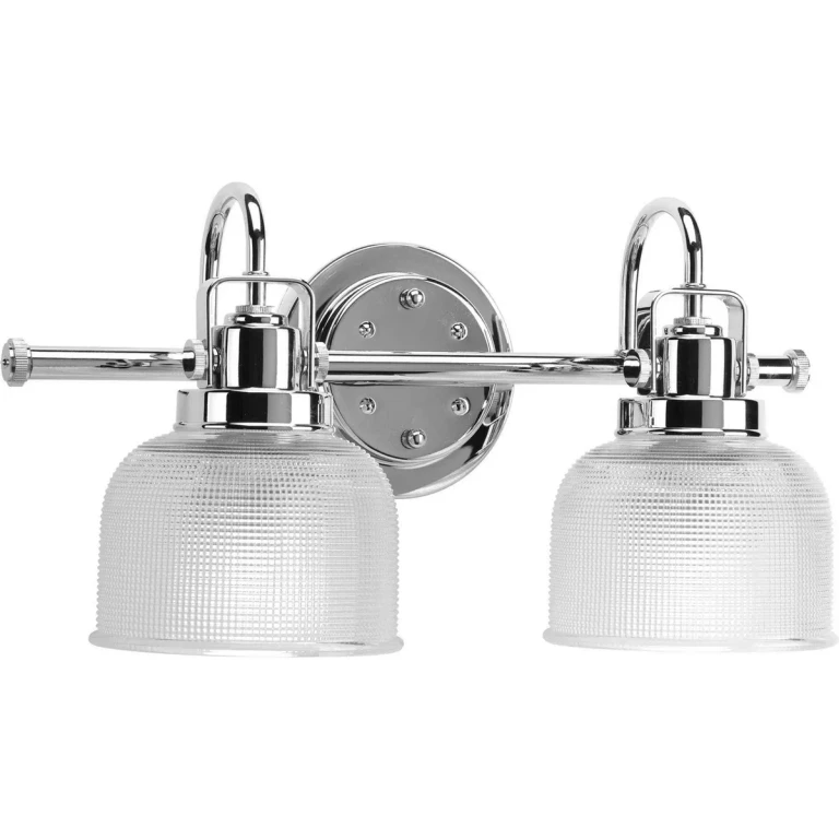 Polished Chrome Two Light Bath Bracket from the Archie Collection