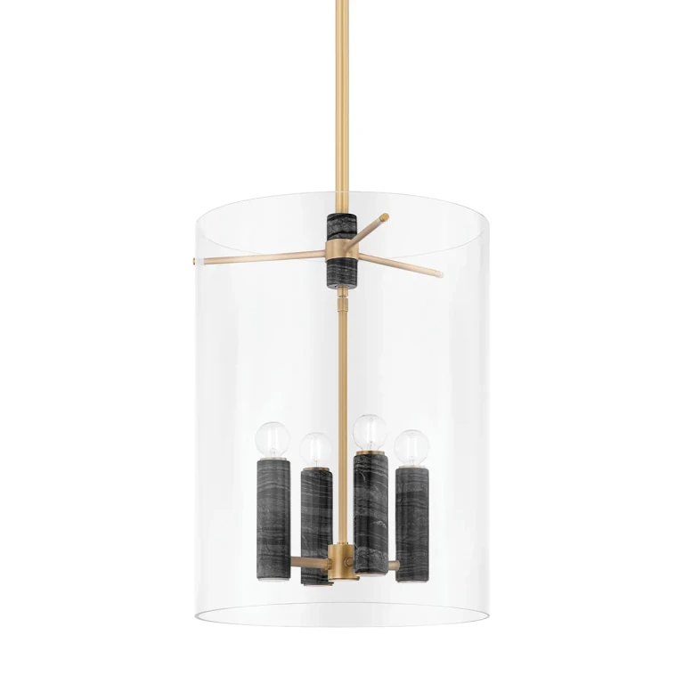 Vintage Brass Four Light Lantern from the Adonis Collection