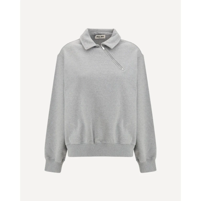 Miu Miu 女士斜拉链卫衣