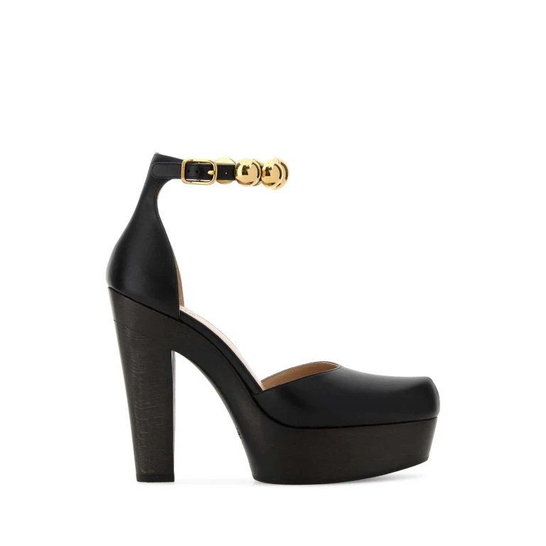 Chloé Black Leather Lola Pumps