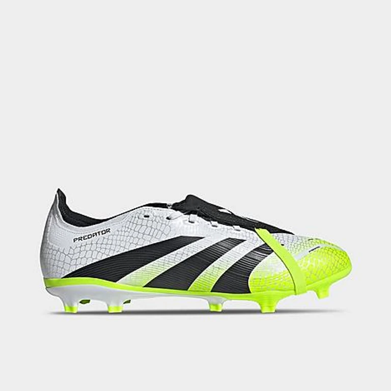 Men's Predator League Fold-Over Tongue Firm/Multi-Ground Soccer Cleats in Core Black/Carbon/Lucid Lemon Size: 4.0