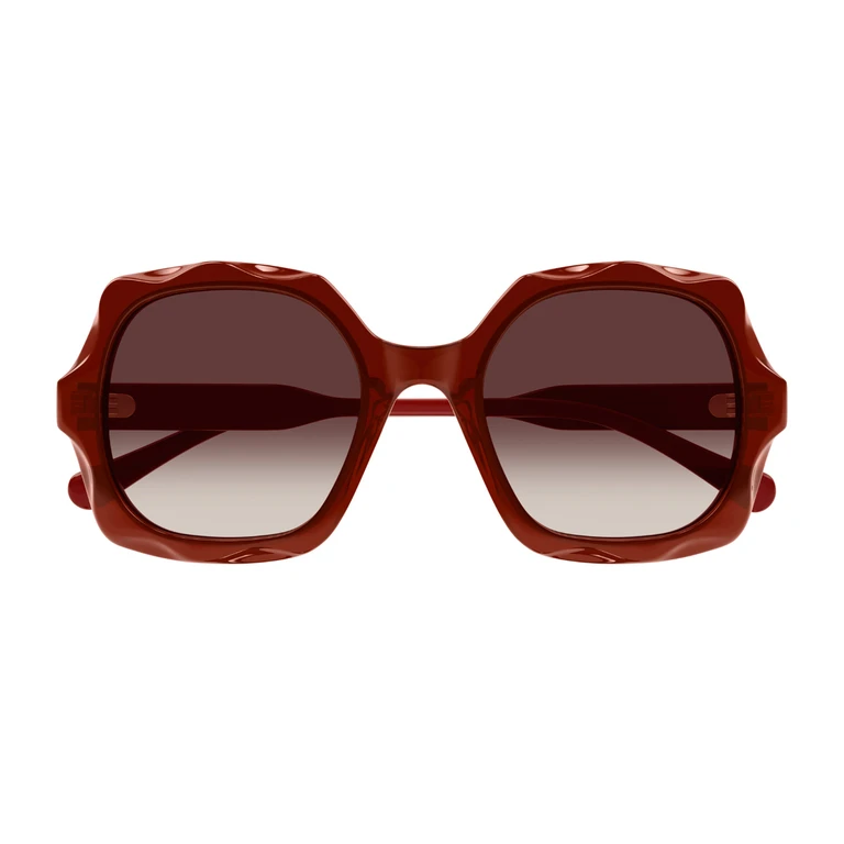 Chloé CH0226S Linea 006 Red Brown Rosso Acetate Occhiali Da Sole - Women
