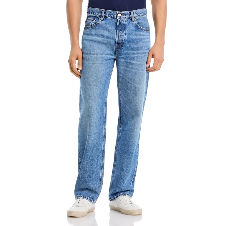 Frame Relaxed Fit Straight Leg Jeans in Momentum Blue