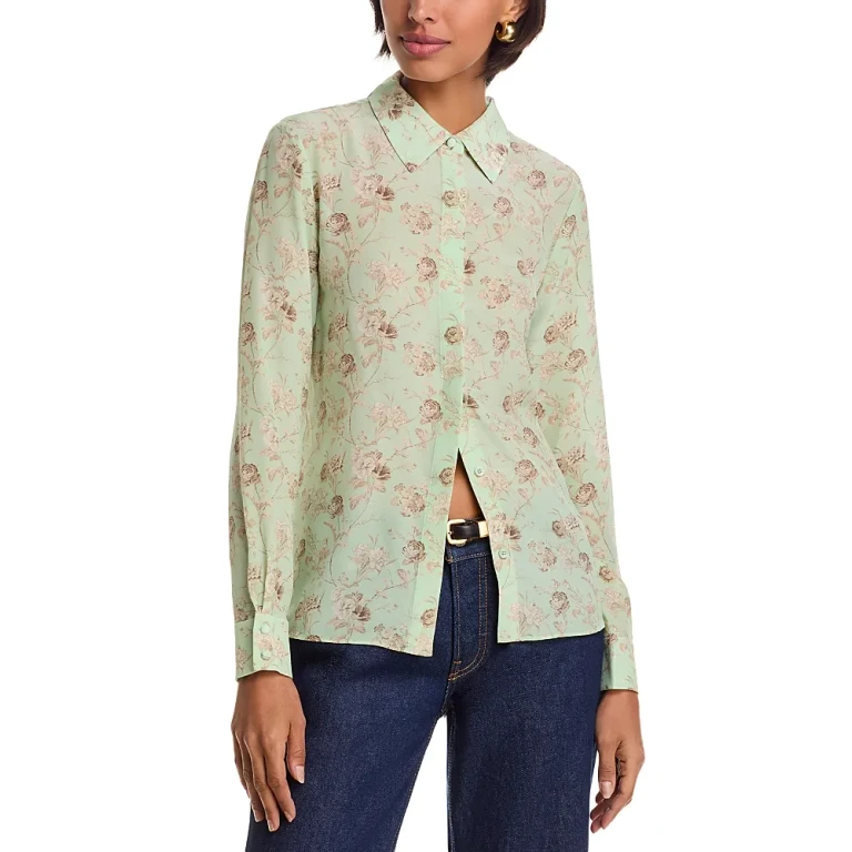 Alice and Olivia Willa Silk Top