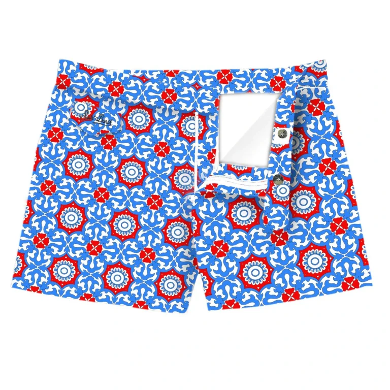 MC2 Saint Barth Harrys Majolica Print Swim Shorts