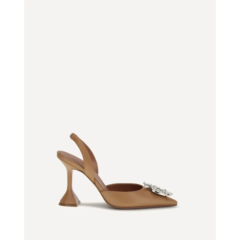 Amina Muaddi Begum Sling bombas slingback de malha