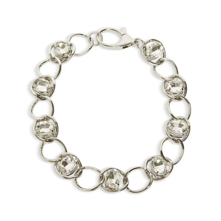Weekend Max Mara Namur Rhinestone Chunky Link Choker Necklace