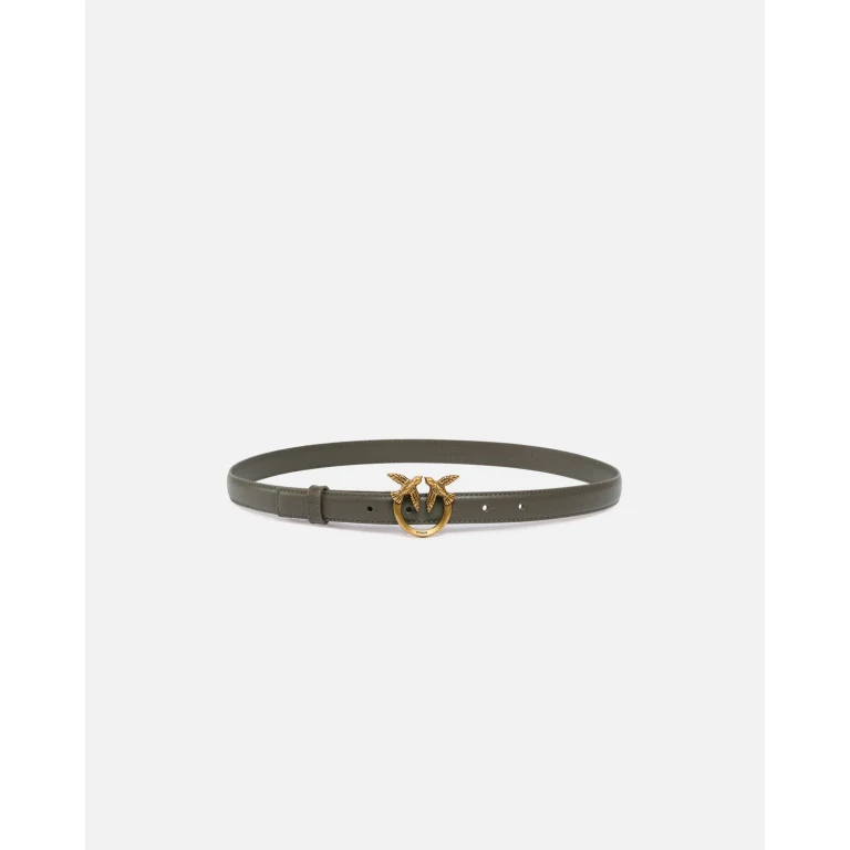 Pinko - Fine ceinture Love Birds en cuir 2cm - XS