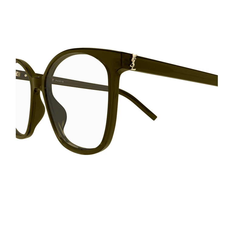 Saint Laurent SL M162 Linea Monogram 005 Brown Marrone Chiaro Recycled Acetate Occhiali Da Vista - Women