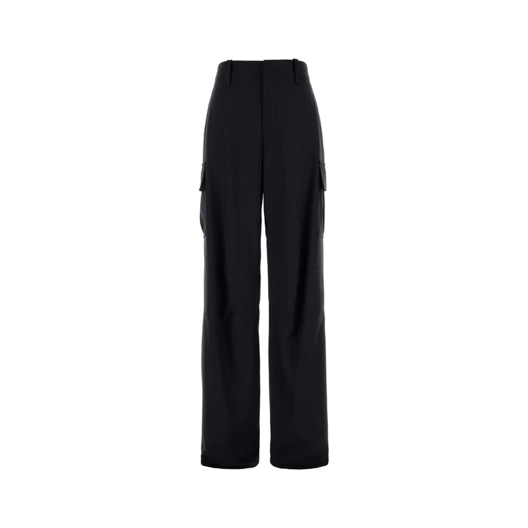 Bottega Veneta Midnight Blue Wool Cargo Pant Darkblue Exterior: Pantaloni - Women