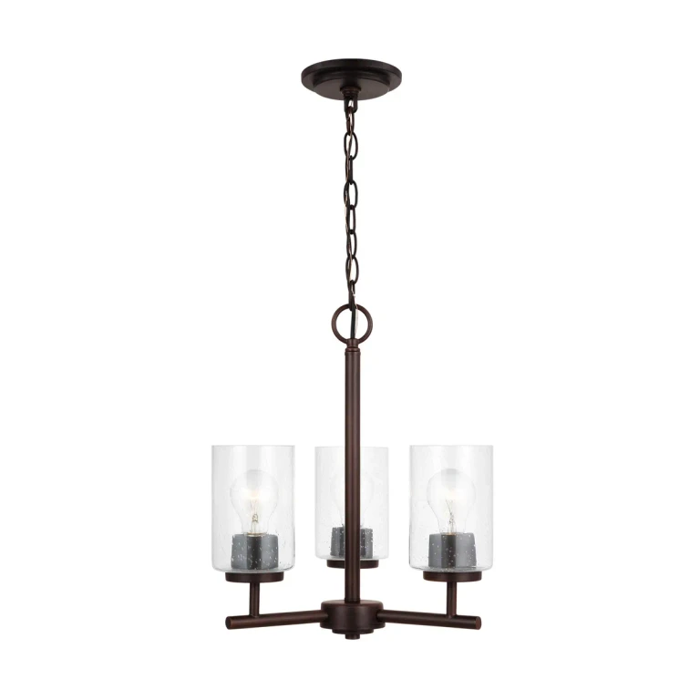 Oslo 3-Light Contemporary Chandelier in Bronze