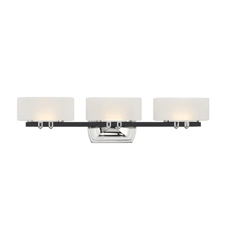 Polished Nickel LED Bathroom Vanity Light from the Drury Collection