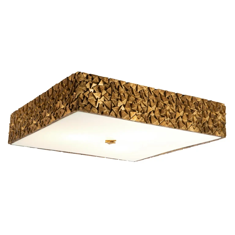 Gold Three Light Flush Mount from the Mosaic Collection