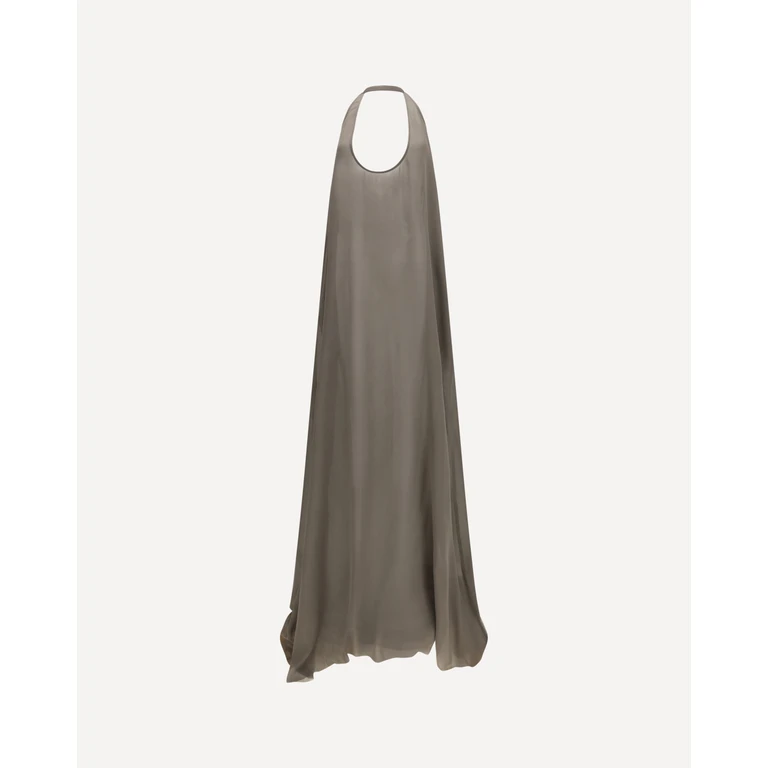 RICK OWENS Haltar silk georgette Dress Female 40