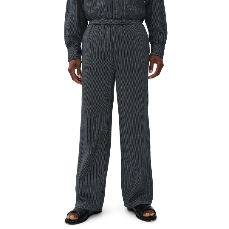 The Elder Statesman Summer Weave Boxer Pants Twilight Chevron M