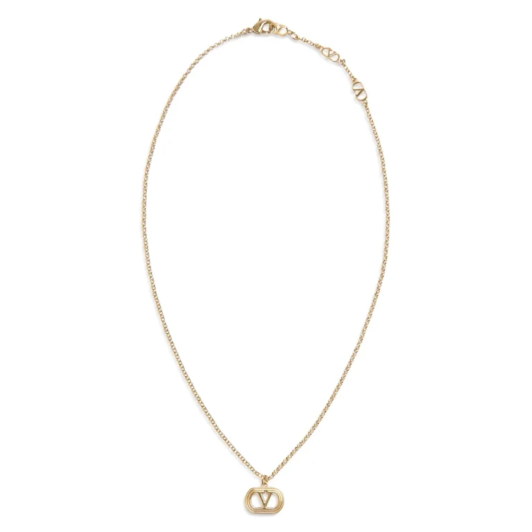 Valentino Garavani Logo Pendant Necklace, 16.5