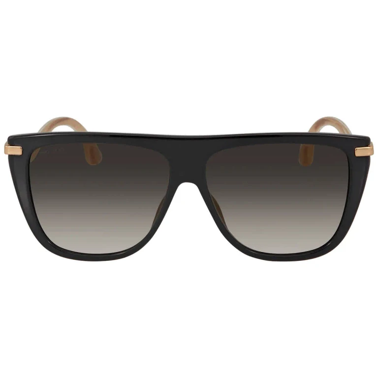 Jimmy Choo Gray SF Gold Browline Ladies Sunglasses SUVI/S 0807/FQ 58