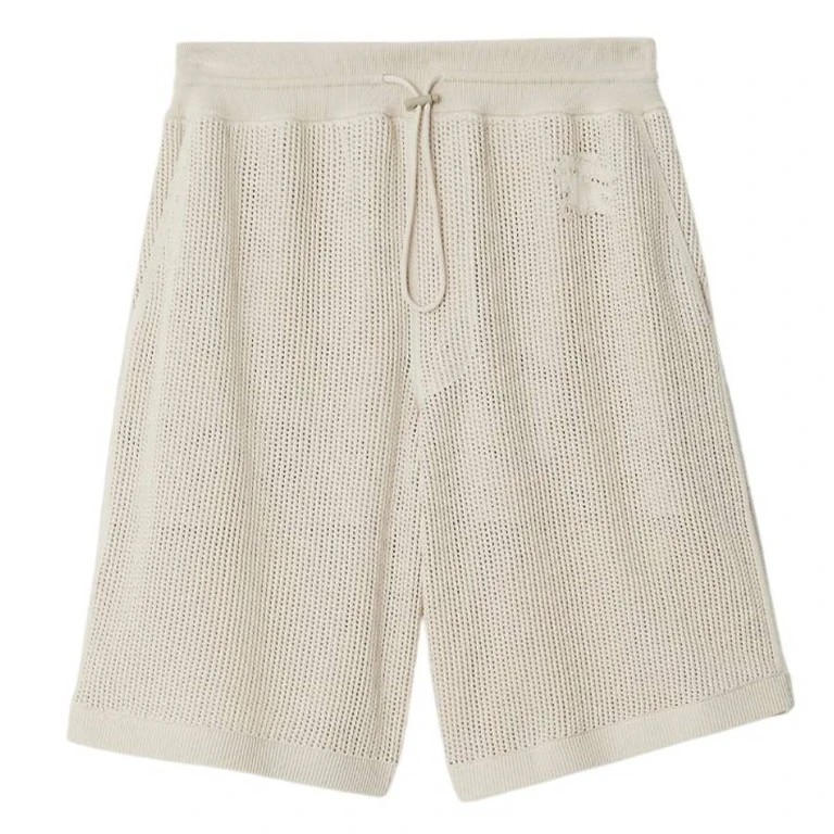 Burberry EKD Embroidered Cotton Mesh Shorts