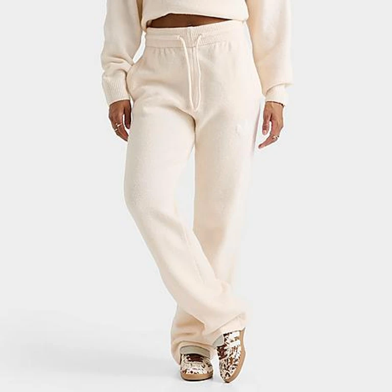 adidas Women's Originals Athletic Department Knitted Sweatpants in Wonder White Size: XS