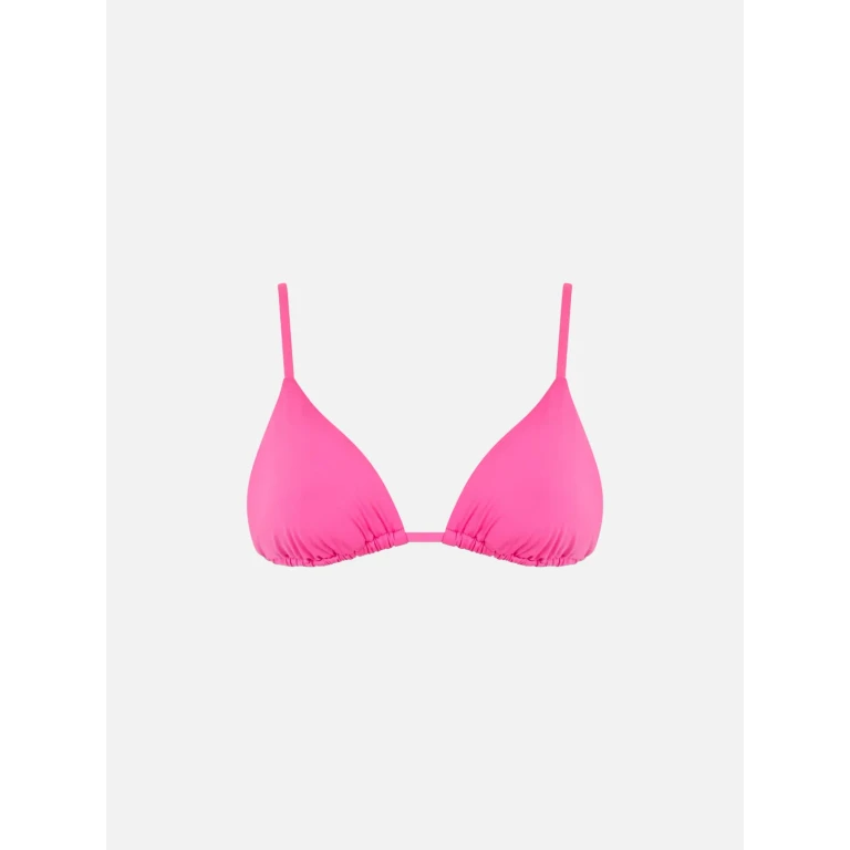 MC2 Saint Barth Janet Fuchsia Solid Color Triangle Bikini Top