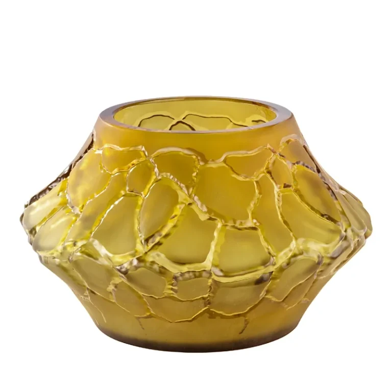 Lalique Canyon Crystal Caldera Small Votive Vase