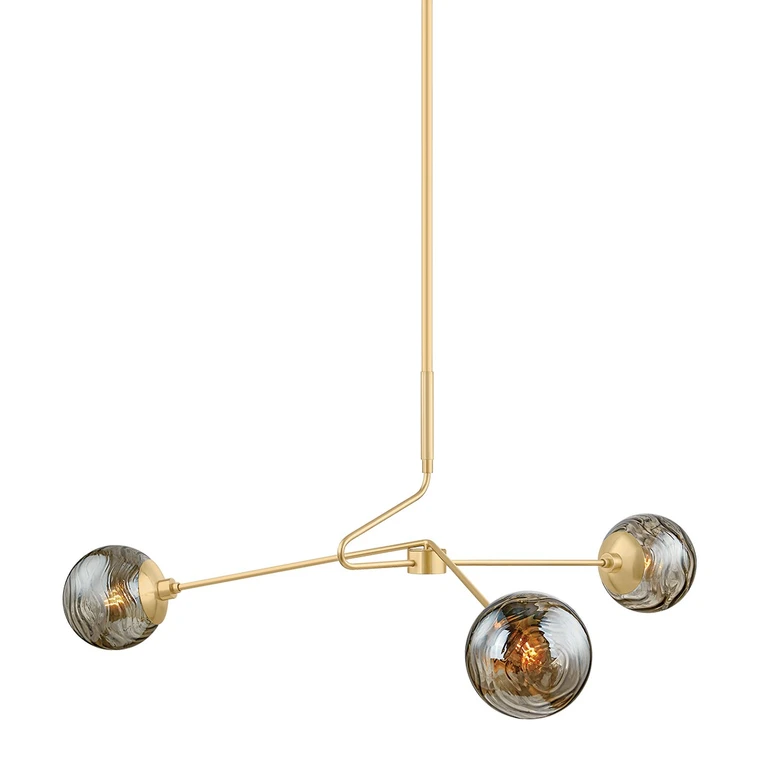 Aged Brass Chandelier from the Nyla Collection