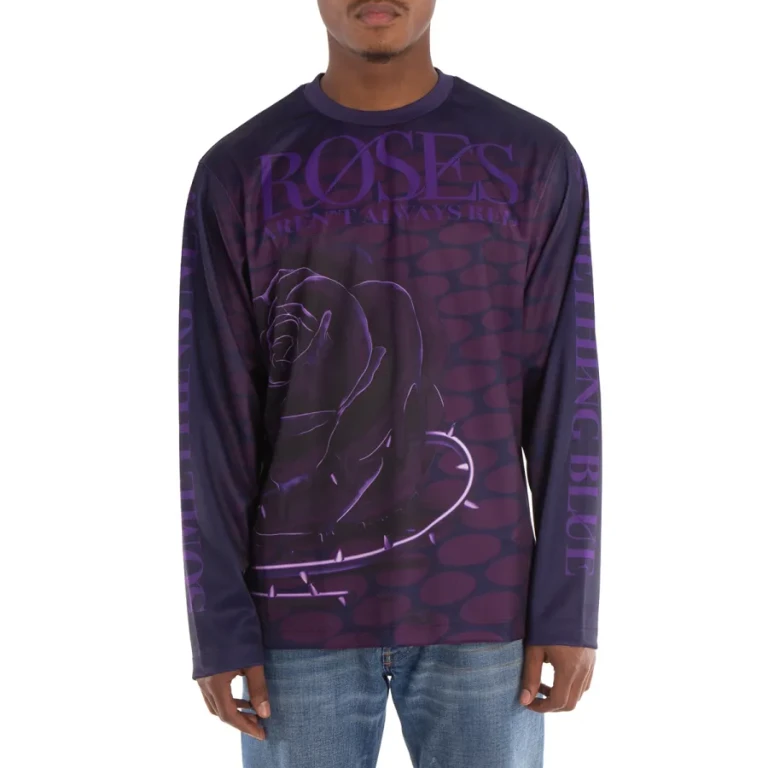 Burberry Rose-Print Long-Sleeve Jumper