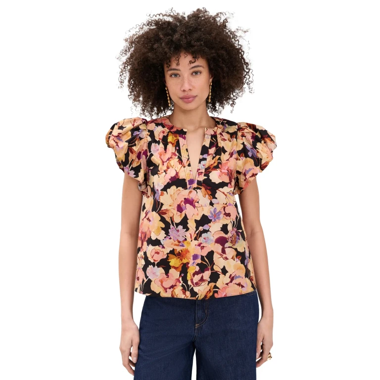 Ulla Johnson Abril Cotton Top Night Bloom 14