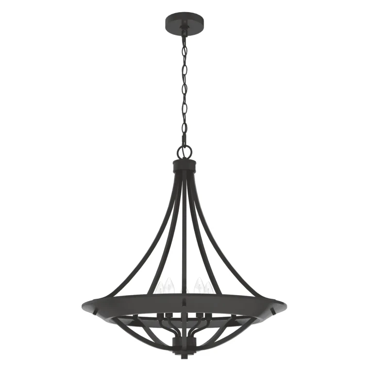 Noble Bronze Four Light Pendant from the Perch Point Collection