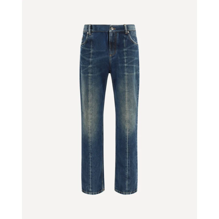 VERSACE Distressed straight-leg Jeans Male 31