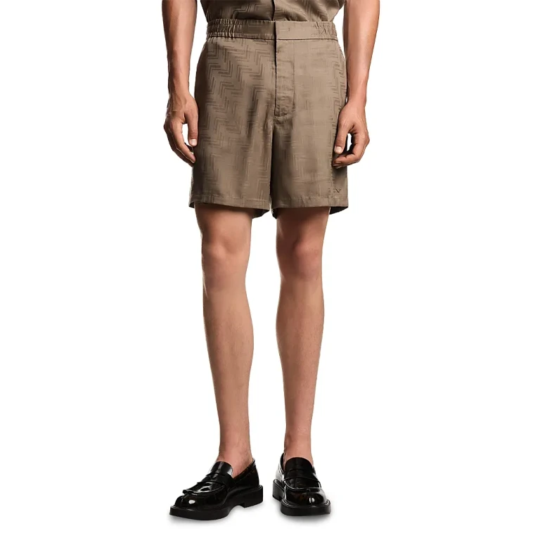 Emporio Armani Zig Zag Jacquard Motif Bermuda Shorts