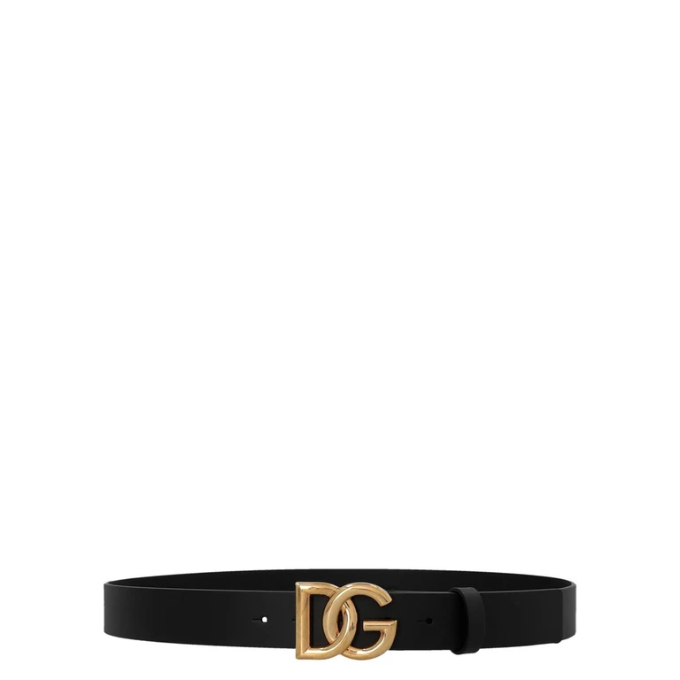 Black Lamb Leather Regular Belt - Men