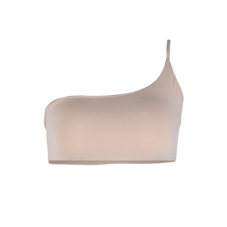 Serena One Shoulder Bikini Top in Camel