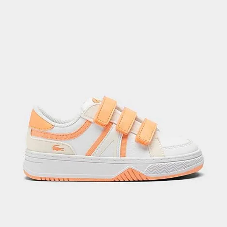 Lacoste Kids Toddler L001 Hook-and-Loop Casual Shoes in Open White Size: 4.0