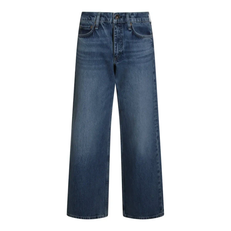 Mid-Rise Wide Leg Jeans in Cotton Denim (RJ4025F1RECECHO)