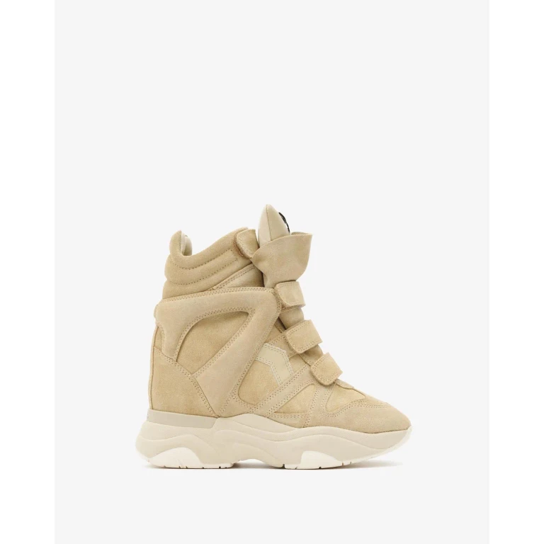Baskets En Cuir Velours Balskee - Femme - Beige - Taille 36 - Isabel Marant
