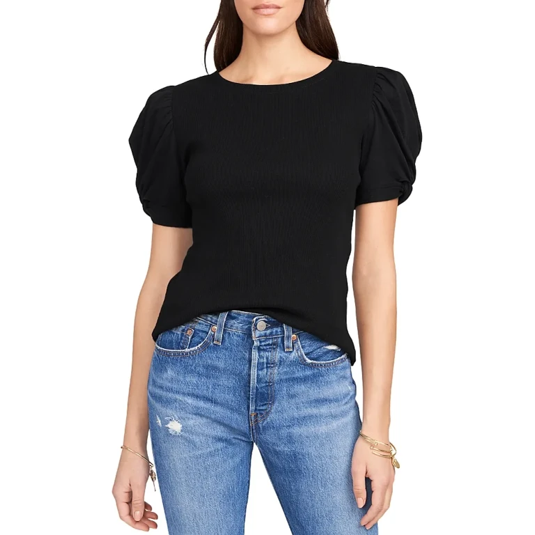 1.state Puff Sleeve Cotton Tee