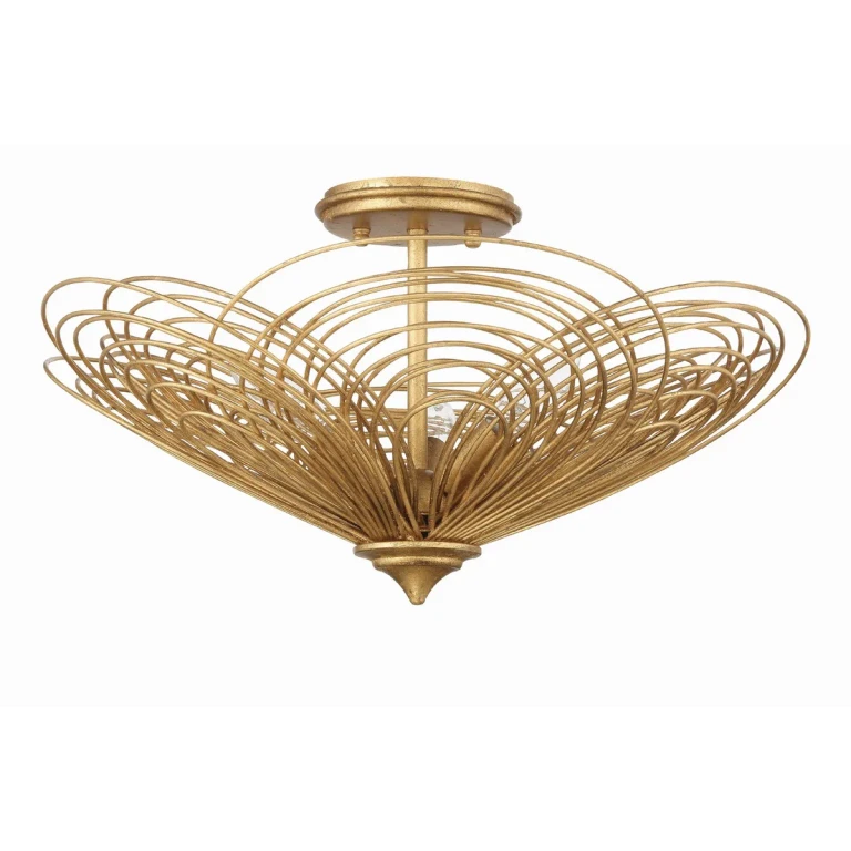 Doral 3-Light Ceiling Mount in Renaissance Gold