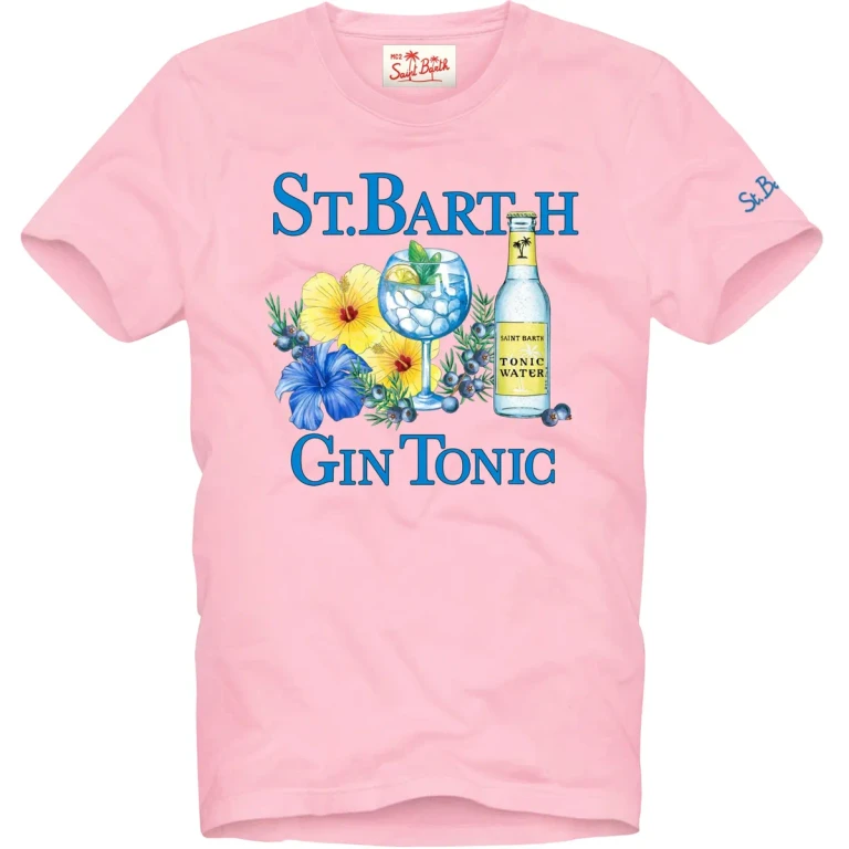 MC2 Saint Barth T-shirt With Gin And Flowers Print