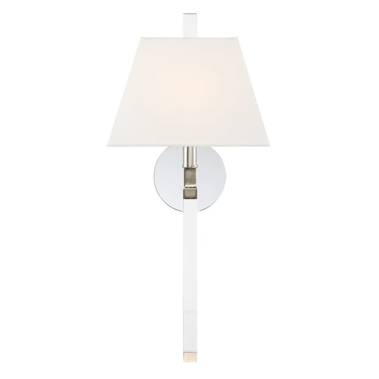 Polished Nickel One Light Wall Sconce from the Renee Collection