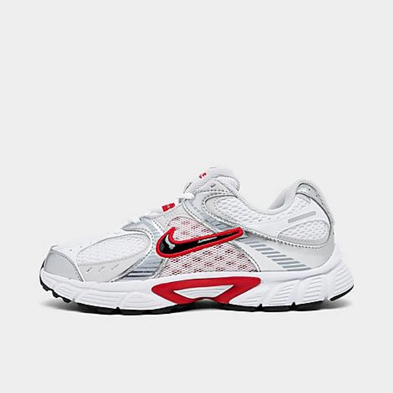 Nike Big Kids V5 RNR Casual Shoes in White/Gym Red/Vast Grey Size: 3.5